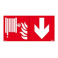 Самоклеящаяся информационная табличка 100х200 мм "пожарный кран + стрелка" | код 661691 |  Legrand